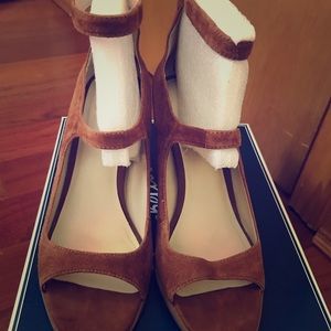 Seychelles suede zipper sandal/heels